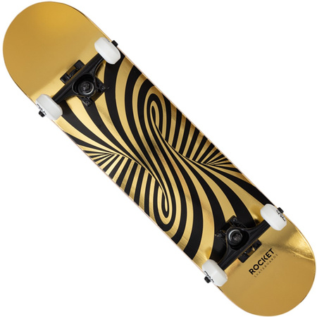 Rocket Twisted Foli Gold 7,5" Skateboard [RKT-COM-1555], mehrfarbig.