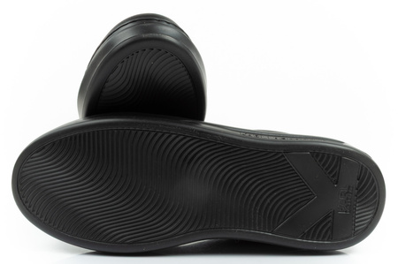 Karl Lagerfeld Herren-Sneaker Kapri, Schwarzes Leder