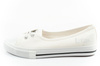 Lee Cooper Damen-Sneaker, weiße Slip-On-Ballerinas