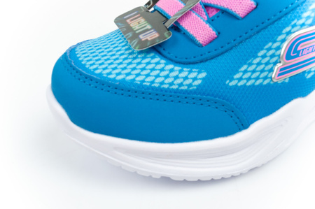 Skechers S Lights-Skechers Sola [303714N/HPBL] LED Kindersportschuhe, blau und pink.