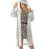 Perletti Damen-Regenmantel (Trenchcoat-Stil) in Weiß mit Kapuze