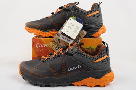 Aku Flyrock Vibram Wanderschuhe für Herren, strapazierfähiges Grau-Orange