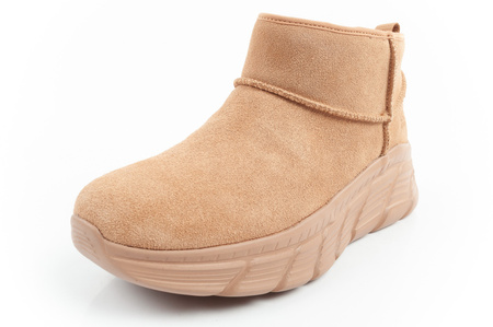 Skechers Damen Winterstiefel, isolierte Lederstiefeletten, Braun