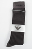 Emporio Armani Graue Baumwoll-Kniestrümpfe, 2er-Pack