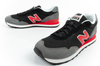 New Balance 515 Herren-Sneaker, modisch, bequem, Schwarz, Rot