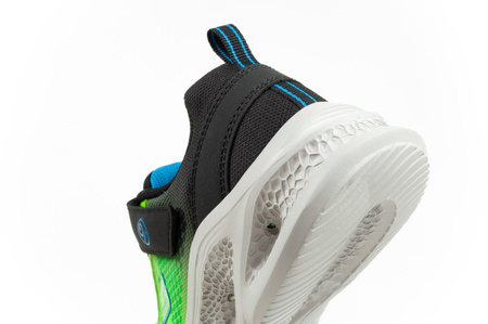 Skechers S Lights-Meteor [401495L/BBLM] LED Kinder-Sportschuhe, grün und schwarz.