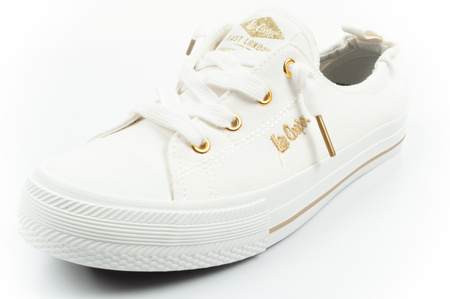 Lee Cooper Damen-Sneaker, modische weiße Slipper