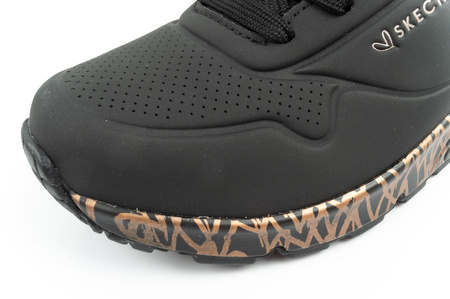 Skechers Uno-Loving Love Damen-Sneaker, modisches Schwarz