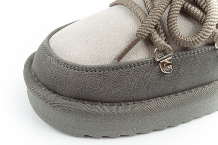 D.Franklin Damen Winterstiefel, modische, isolierte Stiefeletten in Grau