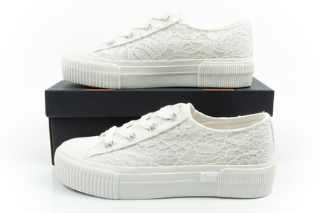 Lee Isla Damen-Sneaker, Weiß, Plateau, Schnürung
