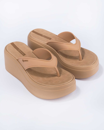 Ipanema Schuhe Pantoletten Damen Flip-flops Solaris Plateau beige