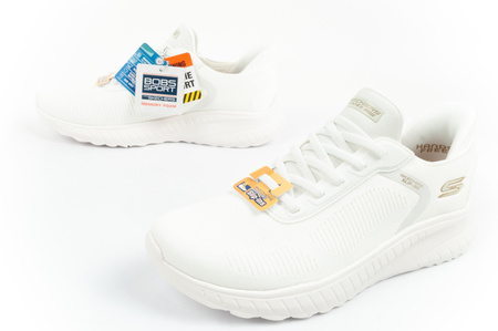 Skechers Bobs Squad Chaos [117497/OFWT] Damen Slip-In Sportschuhe, Weiß.