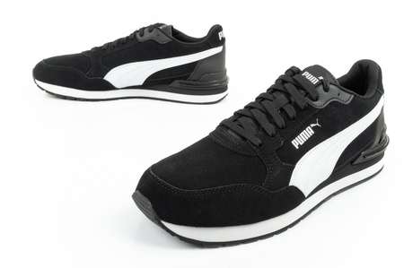 Puma ST Runner v4 Herren-Sneaker aus schwarzem Leder