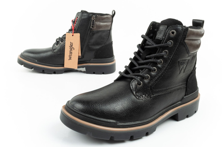 Wrangler Nevada Herren Chelsea Boots, Eleganter, modischer Schnürstiefel, Schwarz