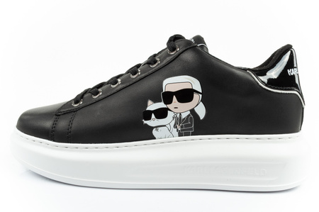 Karl Lagerfeld Kapri Schuhe Sneakers Damen Sport Leder schwarz [KL62524T 000]