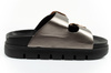 Lee Cooper Damen-Slipper, silberne Flip-Flops, bequeme und modische Plateau-Sandalen