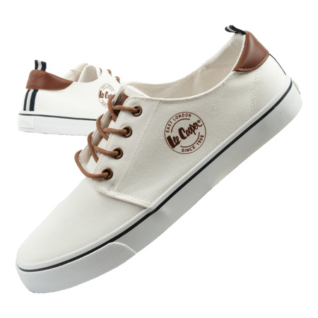 Lee Cooper Herren-Sneaker, modisches Weiß, bequem