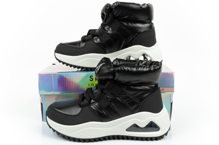 Skechers Uno Damen Winter-Schneestiefel [177559/BLK], schwarz.