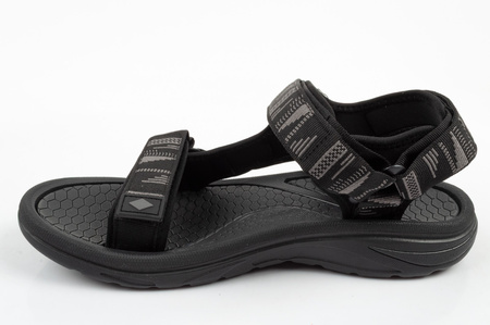 Lee Cooper Herren-Sandalen mit Klettverschluss für den Sommer und den Strand, leicht, schwarz