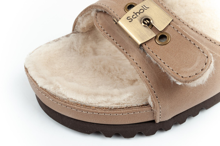 Scholl Iconic MEG Taupe Damen Flip-Flops [F303171062] Fell, beige.