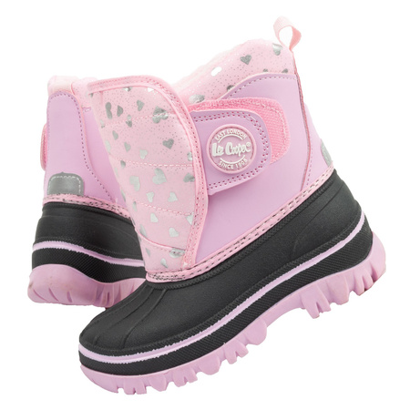 Lee Cooper Kinder-Schneestiefel [LCJ-24-44-2863], Pink und Schwarz.