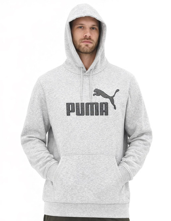 Puma Herren-Kapuzenpullover aus grauer Baumwolle mit Kängurutasche