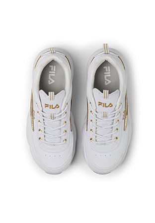 Fila Skye ZP Damen-Sneaker, modisches Weiß mit Gold