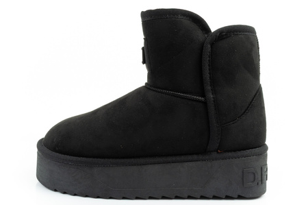 D. Franklin Damen-Winterstiefel, modische, pelzgefütterte, isolierte schwarze Stiefeletten