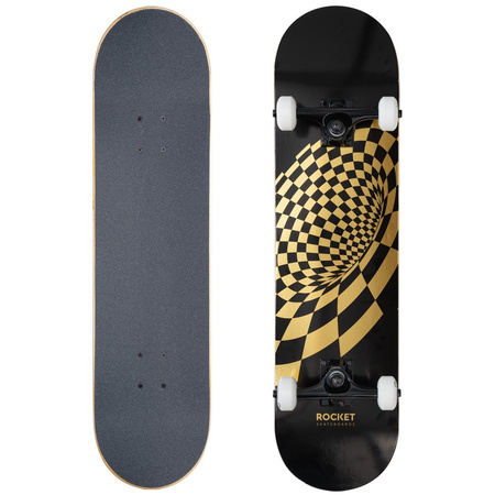 Rocket Vortex Foil Gold 8" Skateboard [RKT-COM-1553], mehrfarbig.