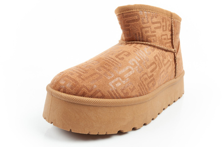 Lee Cooper Damen-Winterstiefel, modische, pelzgefütterte, isolierte Stiefeletten in Braun