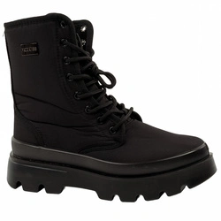 Progress Damen-Winterstiefel, Schwarz, Isoliertes Lammfell