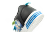 Leomil Sonic Leichte Kinder-Sneaker mit Klettverschluss, Schwarz