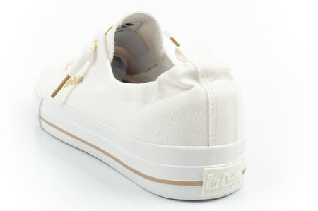 Lee Cooper Damen-Sneaker, modische weiße Slipper