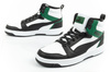 Puma Rebound v6 Herren-Sportschuhe [392326 16], Schwarz, Weiß und Grün.