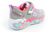Skechers S Lights LED-Sneaker für Mädchen mit Klettverschluss, Grau
