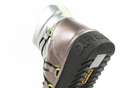 D.Franklin Damen Winterstiefel, modische, isolierte, silberne Stiefeletten