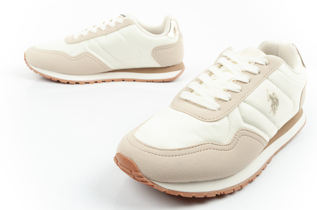 U.S. Polo Assn. Damen-Sneaker, modisch, bequem, Ecru