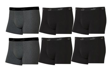 Puma Boxershorts Herren Boxershorts 6er-Pack Baumwolle bequem
