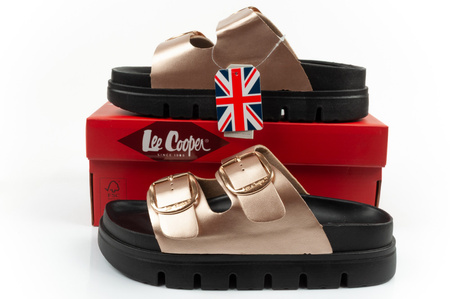 Lee Cooper Damen-Slipper, Gold, bequem, Plateau, modisch