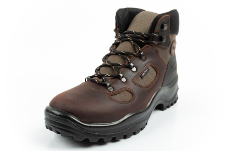 Grisport Herren-Wanderstiefel aus wasserdichtem Leder, Braun/Schwarz