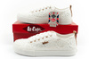 Lee Cooper Damen-Sneaker, modische weiße Schnürung