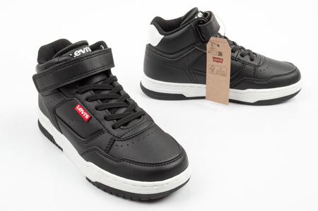 Levi's John SE Mid Kinder-Sneaker mit Klettverschluss in Schwarz
