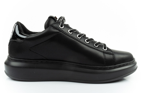 Karl Lagerfeld Herren-Sneaker Kapri, Schwarzes Leder