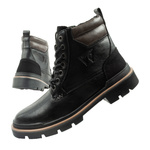 Wrangler Nevada Herren Chelsea Boots, Eleganter, modischer Schnürstiefel, Schwarz