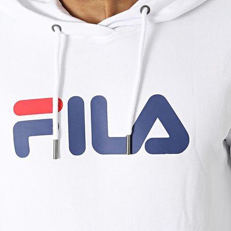Fila Herren-Kapuzenpullover aus weißer Baumwolle mit Kängurutasche