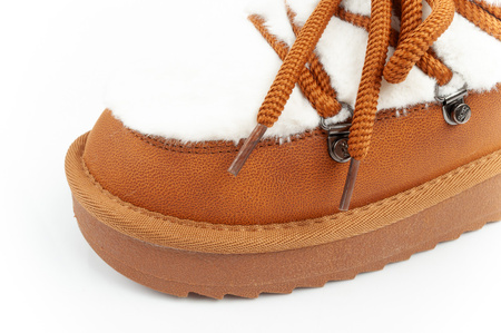D. Franklin Damen Winterstiefel, modisches Fellfutter, Braun, High-Top