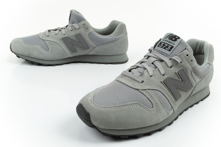 New Balance 373 Herren-Sneaker, modisches graues Leder und Wildleder