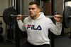 Fila Herren-Kapuzenpullover aus weißer Baumwolle mit Kängurutasche