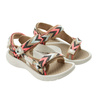 Lee Cooper Damen-Sandalen mit Klettverschluss für den Sommer und den Strand, Hellbeige