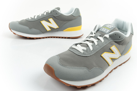 New Balance 515 Herren-Sneaker, modisch, bequem, Grau/Gelb